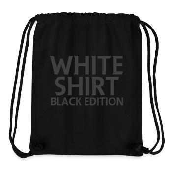 Weißes T-Shirt Black Edition - Stanley/Stella recycelter Gym Bag - Schwarz - Vorne