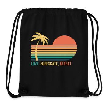 Love Surfskate Repeat - Sac à cordon recyclé Stanley/Stella - noir - Devant