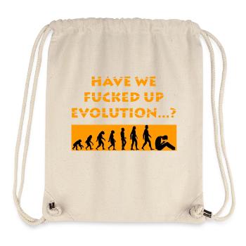 Have we fucked up evolution? - Stanley/Stella Recycled Gym Bag - natural - Front