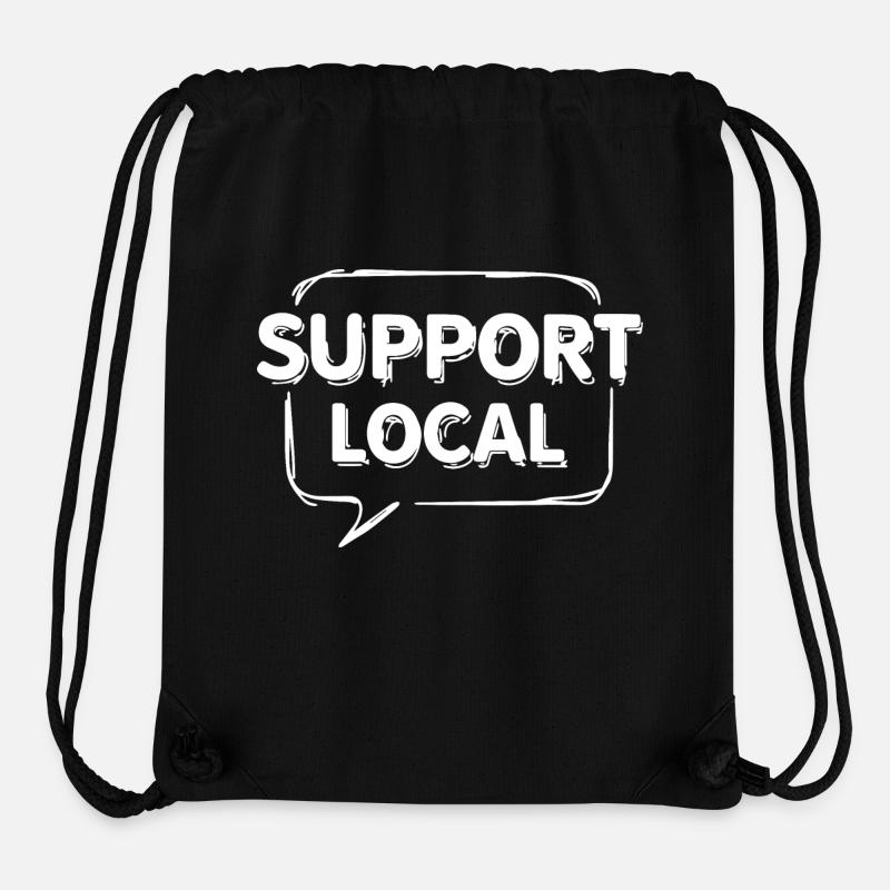 UNTERSTÜTZEN SIE LOCAL BRIGHT - Stanley/Stella recycelter Gym Bag - Schwarz