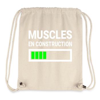 Muscles En Construction Cadeau Drôle - Stanley/Stella Recycled Gym Bag - natural - Front