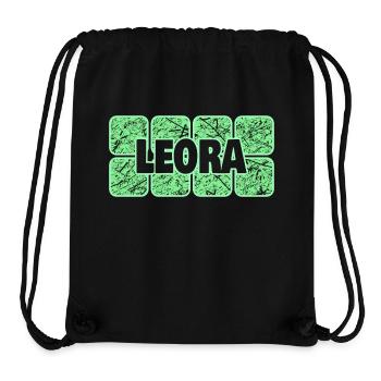 First name Leora - Stanley/Stella Recycled Gym Bag - black - Front