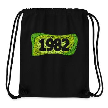 Retro 1982 - Stanley/Stella recycelter Gym Bag - Schwarz - Vorne