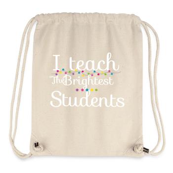 I teach the brightest students - Sac à cordon recyclé Stanley/Stella - blanc naturel - Devant
