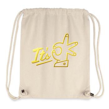 its ok quotes positive quote cute love positivity - Stanley/Stella Recycled Gym Bag - natural - Front