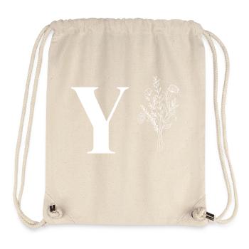 Minimalistische Blumen - Stanley/Stella recycelter Gym Bag - Naturweiß - Vorne