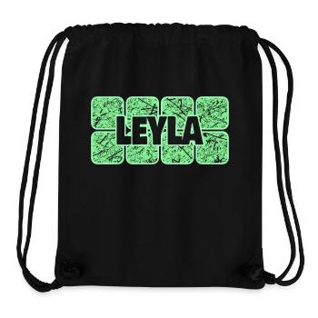 First name Leyla - Stanley/Stella Recycled Gym Bag - black - Front