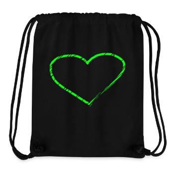 Herz grün Geschenkidee hellgrün - Stanley/Stella recycelter Gym Bag - Schwarz - Vorne