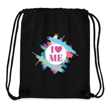 I Love Me Selbstvertrauen Ich Liebe Mich Herz - Stanley/Stella recycelter Gym Bag - Schwarz - Vorne