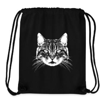 Chat / Chat / Coon principal - Sac à cordon recyclé Stanley/Stella - noir - Devant