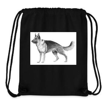 German shepherd sticker - Stanley/Stella Recycled Gym Bag - black - Front