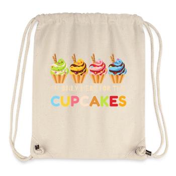 Cupcakes drôles, Cupcake célébrations, cadeau Cupcake - Sac à cordon recyclé Stanley/Stella - blanc naturel - Devant
