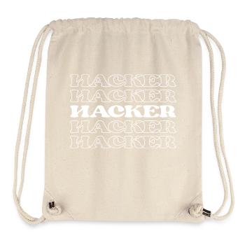 Pirate informatique Cybercriminel Faille de sécurité Cyber - Sac à cordon recyclé Stanley/Stella - blanc naturel - Devant