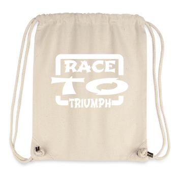 Citation Vibrant Jockey Happy Birthday Passion - Sac à cordon recyclé Stanley/Stella - blanc naturel - Devant