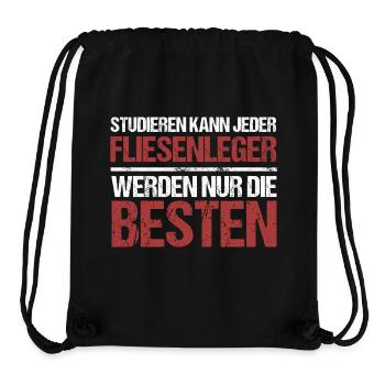 Anyone can study; Tilers are the best - Stanley/Stella Recycled Gym Bag - black - Front