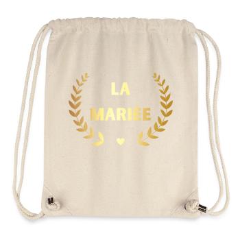 La mariée doré -tshirt assorti - Sac à cordon recyclé Stanley/Stella - blanc naturel - Devant