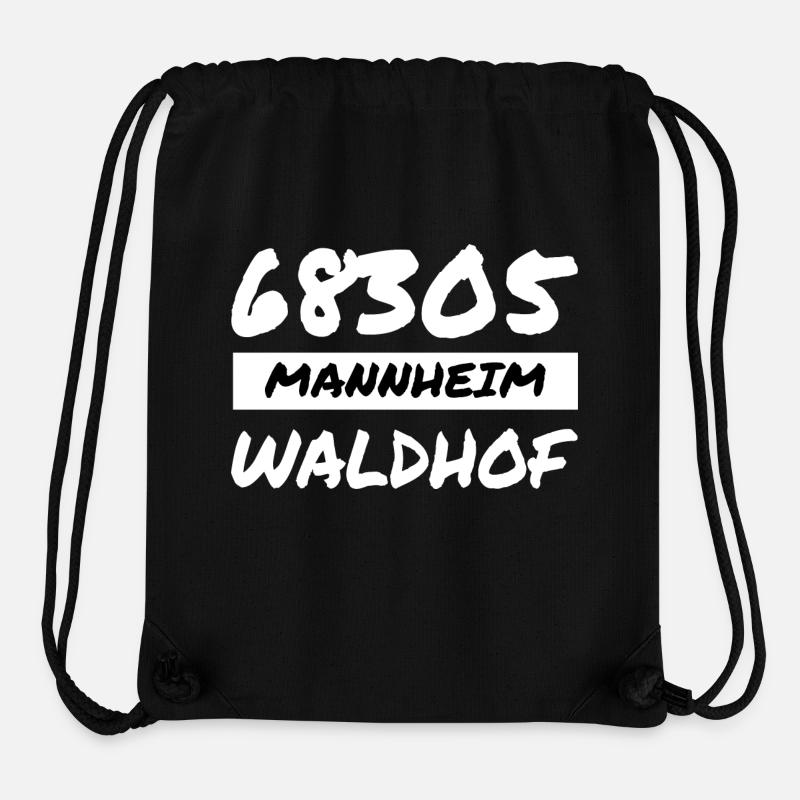 Mannheim Monnem Mannheimat - Sac à cordon recyclé Stanley/Stella - noir