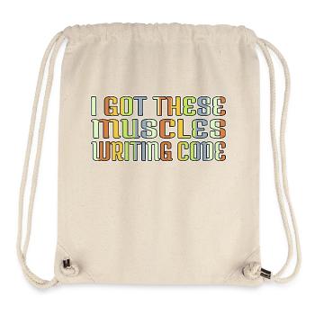 programming language birthday present computer - Stanley/Stella recycelter Gym Bag - Naturweiß - Vorne