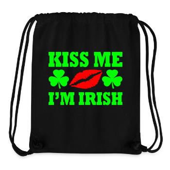 Kiss me im irish - Stanley/Stella Recycled Gym Bag - black - Front