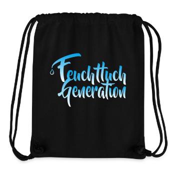 feuchttuch blue - Stanley/Stella recycelter Gym Bag - Schwarz - Vorne