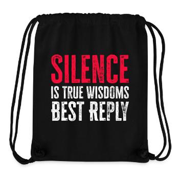 Silence is True Wisdoms Best Reply - Stanley/Stella Recycled Gym Bag - black - Front