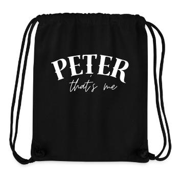 Peter est mon nom - Sac à cordon recyclé Stanley/Stella - noir - Devant
