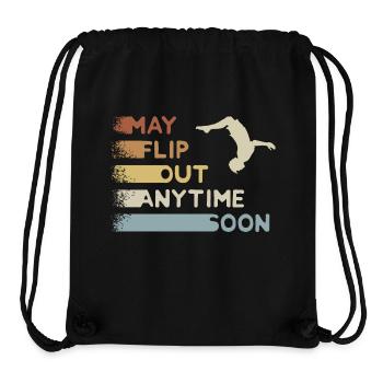 May Flip Out! Urban BackFlip Parkour Freerunning - Stanley/Stella Recycled Gym Bag - black - Front