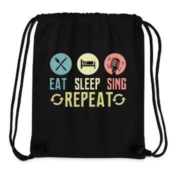 Eat Sleep Sing Repeat Singer Singing - Stanley/Stella recycelter Gym Bag - Schwarz - Vorne