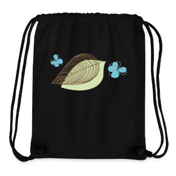 Blatt mit Blüte - Stanley/Stella recycelter Gym Bag - Schwarz - Vorne
