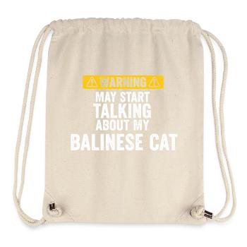 Talk about the Balinese cat - Stanley/Stella Recycled Gym Bag - natural - Front
