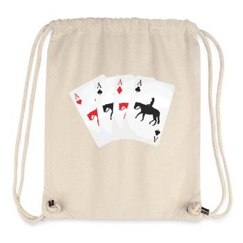 Kartenspiel Westernreiter - Stanley/Stella recycelter Gym Bag - Naturweiß - Vorne
