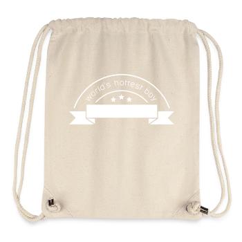 YOUR TEXT world's hottest Boy (Vectorgraphic) - Stanley/Stella recycelter Gym Bag - Naturweiß - Vorne