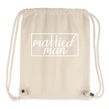 Homme marié Couple Matching Mariage Lune de miel - Sac à cordon recyclé Stanley/Stella - blanc naturel - Devant