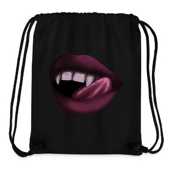 Lèvres sexy d’Halloween Vampire - Sac à cordon recyclé Stanley/Stella - noir - Devant