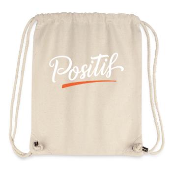 Positif - Sac à cordon recyclé Stanley/Stella - blanc naturel - Devant
