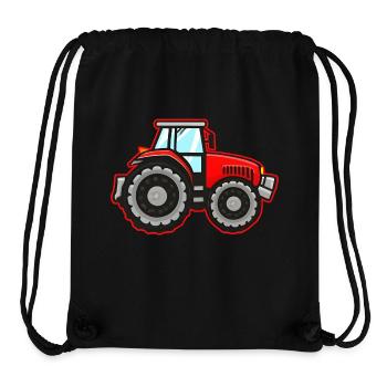 Bauers Roter Traktor - Stanley/Stella recycelter Gym Bag - Schwarz - Vorne