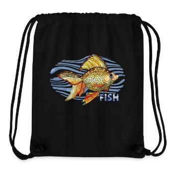 Poisson - Sac à cordon recyclé Stanley/Stella - noir - Devant