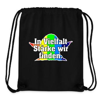 In Vielfalt Stärke wir finden. - Stanley/Stella recycelter Gym Bag - Schwarz - Vorne