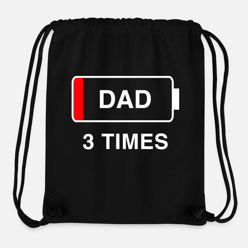 Dad 3 times - Stanley/Stella Recycled Gym Bag - black