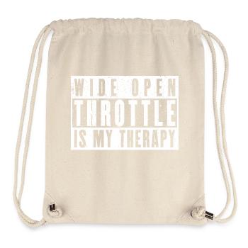 Wide Open Throttle - Therapie für Motorsportfans - Stanley/Stella recycelter Gym Bag - Naturweiß - Vorne