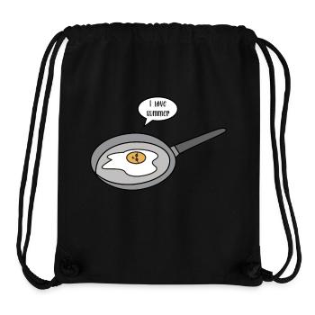 Egg in the frying pan Summer, I love summer - Stanley/Stella Recycled Gym Bag - black - Front