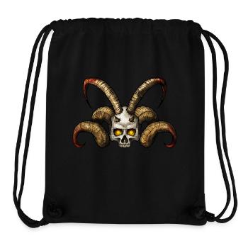 Crâne du diable 2 - Sac à cordon recyclé Stanley/Stella - noir - Devant