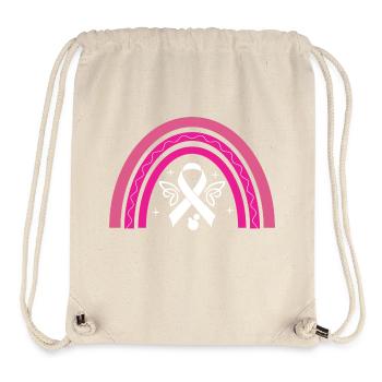 Octobre Rose Ruban Rose Contre Cancer Du Sein - Sac à cordon recyclé Stanley/Stella - blanc naturel - Devant
