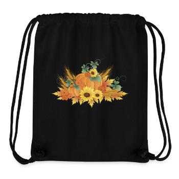 Pumpkin Grain Foliage Autumn - Stanley/Stella Recycled Gym Bag - black - Front