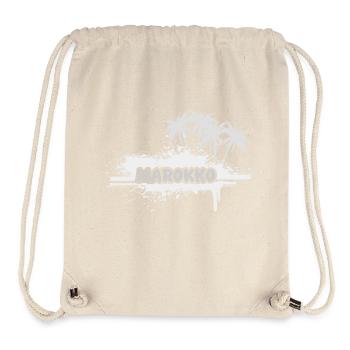 Cadeau pour le Maroc - Sac à cordon recyclé Stanley/Stella - blanc naturel - Devant