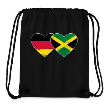 Germany Jamaica Flag Heart used - Stanley/Stella Recycled Gym Bag - black - Front