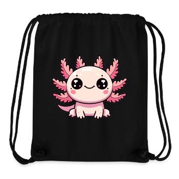Axolotl mignon - Sac à cordon recyclé Stanley/Stella - noir - Devant