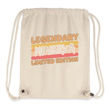 Minerva comme nom - Sac à cordon recyclé Stanley/Stella - blanc naturel - Devant