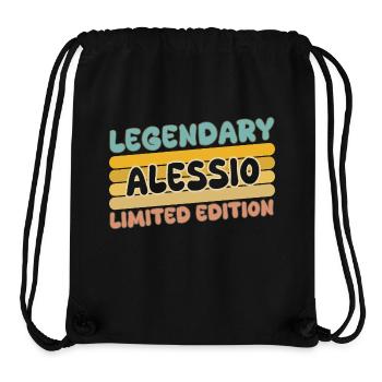 Name Alessio - Stanley/Stella recycelter Gym Bag - Schwarz - Vorne