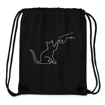 Katzenliebhaber Katzen Faust Team lustig - Stanley/Stella recycelter Gym Bag - Schwarz - Vorne
